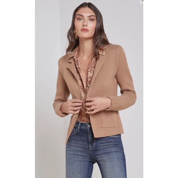 L'AGENCE Lacey Knit Blazer Size XS New‎ with Tags - Picture 3 of 14